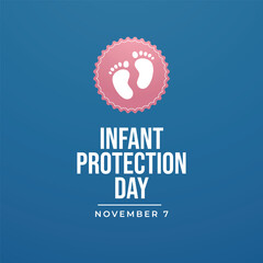 Infant Protection Day vector design template good for celebration usage. Infant Protection Day design. flat design. eps 10.