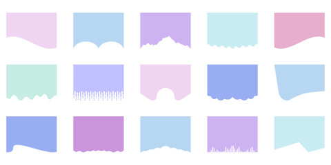 Wall Mural - set of divider shapes for websites. abstract design elements for top and bottom of web pages. collec