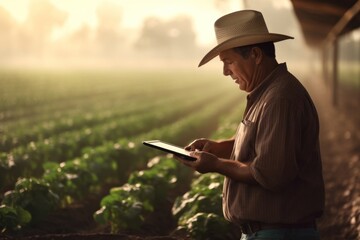 Sticker - Agriculture gardening outdoors portrait.