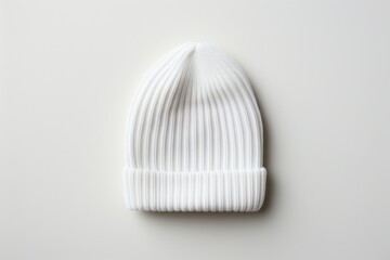 Canvas Print - Beanie white hat headgear.