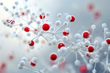 Poster - Intricate network of molecules forming bonds, representing scientific concepts