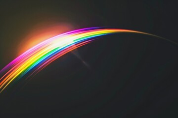 Sticker - Vibrant rainbow light streaks background