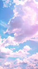 Canvas Print - Dreamy pastel sky clouds