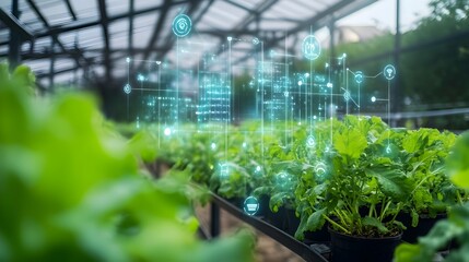 Poster - advanced iot sensors and automation technology in a greenhouse precisely controlling the environment