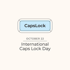 International Caps Lock Day vector design template good for celebration usage. International Caps Lock Day design. Continuous line drawing. eps 10.