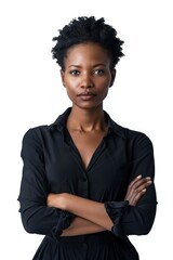 Poster - Confident woman in black shirt