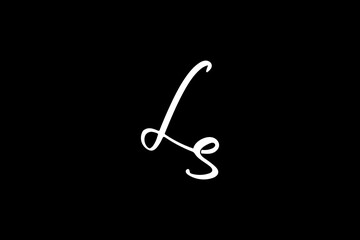 Aufkleber - LS Initial letter,overlapping Shape Signature Monogram elegant monogram logo