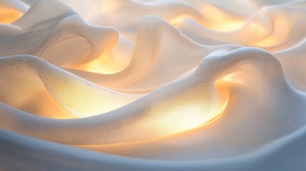 Canvas Print - Soft, Flowing Fabric with Warm Light