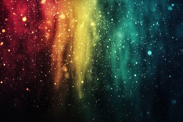 Wall Mural - Abstract colorful bokeh with vertical light streaks on a dark background Generative AI