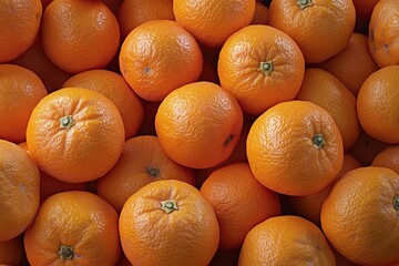 Wall Mural - Fresh vibrant oranges closeup with natural texture