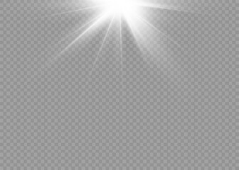 Wall Mural - dazzling flash. bright star. magic dust. brilliant vector. bright sun. glare. shining beam. rash.