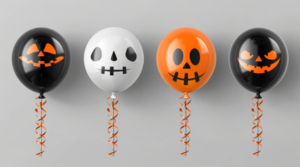 Wall Mural - funny_halloween_balloons