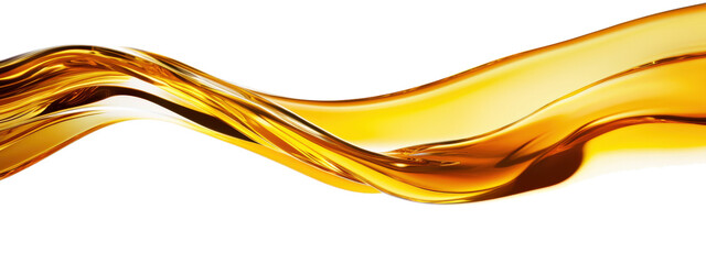 Cooking Olive pale yellow oil swirl splash isolated on clean png background, engine motor fuel oil for vehicles, liquid flowing in form of wave.