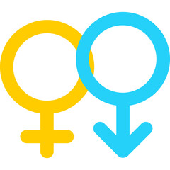 Gender Sign vector icon in flat style 