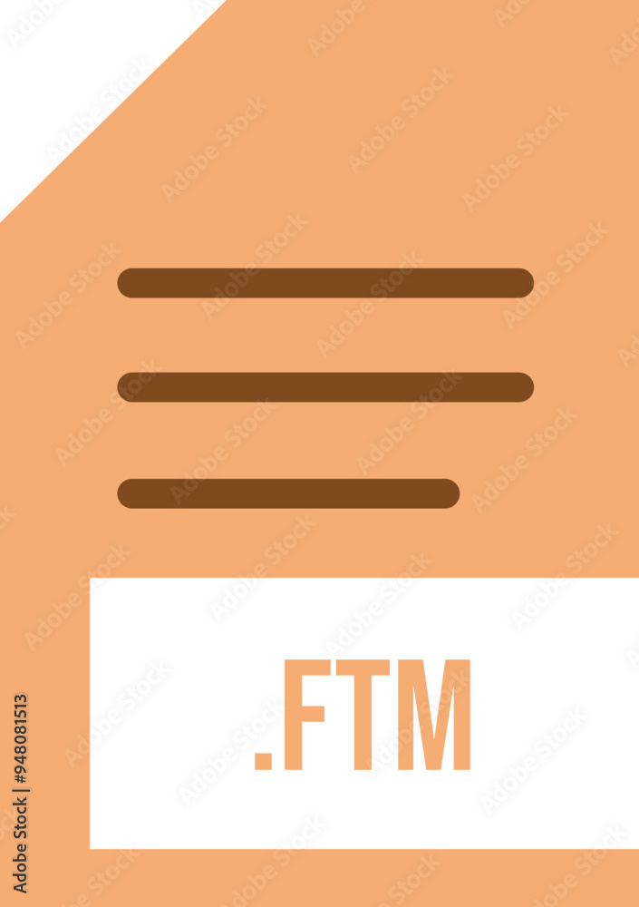 Ftm Icon FTM File extension icon minimal colro fill Stock Vector | Adobe Stock