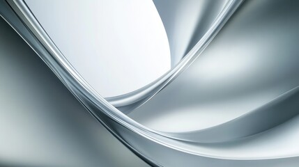Poster - Abstract smooth silver gradient background with subtle light reflections, perfect for corporate and tech visuals