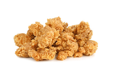 Poster - Fried popcorn chicken isolated on transparent background. PNG