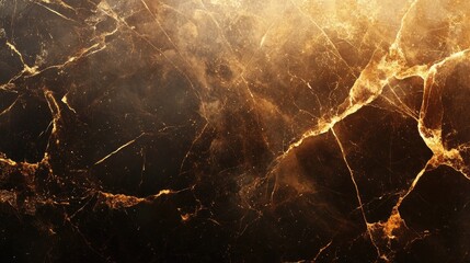 Poster - Elegant brown marble background with subtle gold highlights, perfect for a sophisticated and warm aesthetic