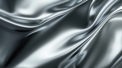 Poster - Elegant silver gradient background with a smooth and shiny surface, perfect for luxury branding and designs