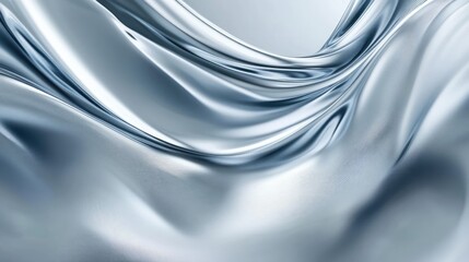 Poster - Elegant silver gradient background with a smooth and shiny surface, perfect for luxury branding and designs