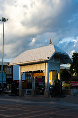 street at sunset