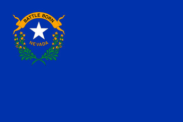 Flag of Nevada state (United States of America, U.S.A. or USA, North America)