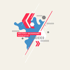 Fototapete - Geometric poster with different shapes. Modern abstract background. Vector illustration.