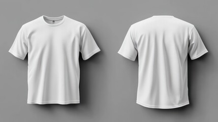 White T-Shirt Mockup with Front and Back Views