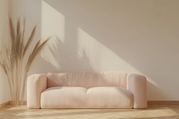 Background for home, office and hotel. Modern interior design living room sofas on a background of a white classic wall.