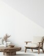 © Maxim Borbut - Mockup, render, and background of Scandinavian minimalist interior