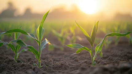 Wall Mural - Cornfield Sunrise.