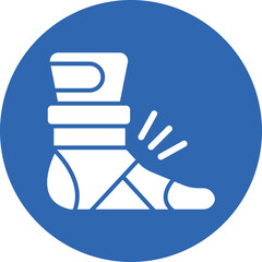 Wall Mural - Ankle Brace glyph circle icon