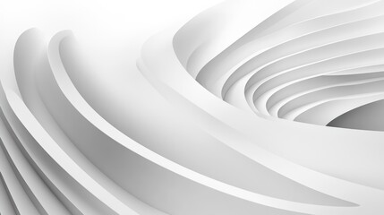 Aufkleber - An abstract design featuring curved white layers, creating a sense of depth and fluidity.