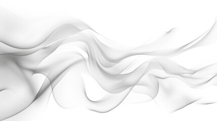 Wall Mural - a soft, flowing wave of translucent white fabric creates a sense of ethereal beauty and tranquility.