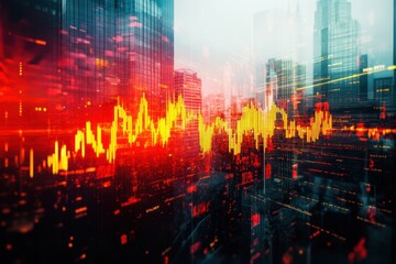 Poster - Financial Data & Cityscape