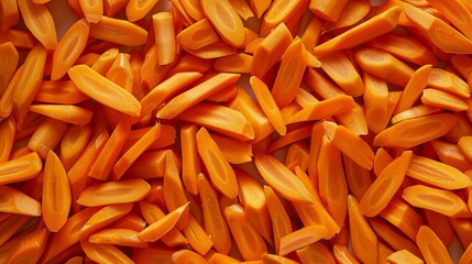 Poster - Fresh carrots spread out evenly with bright lighting and copy space