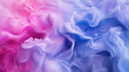 Poster - A mesmerizing abstract swirl of pink and blue hues, creating a soft, dreamy atmosphere.