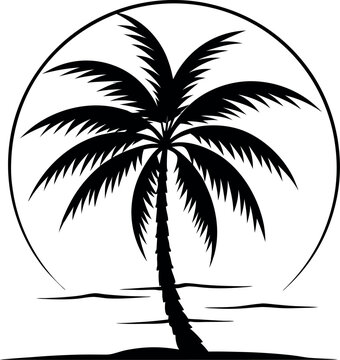 Art & Illustration tree outline vector design line art style