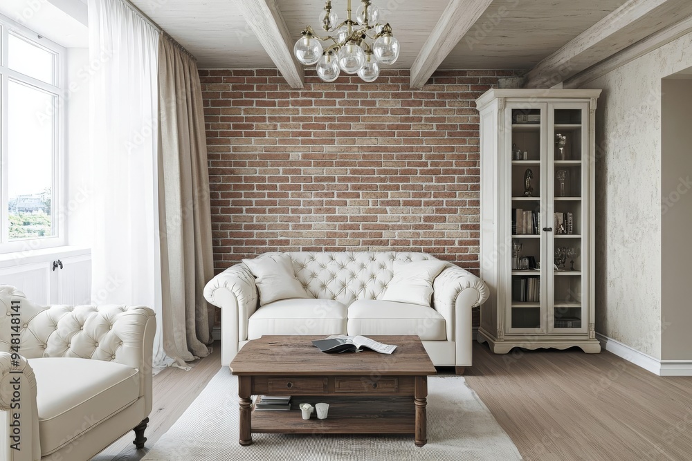 Image showcasing Loft apartment with panoramic view and floor-to-ceiling windows; modern ...