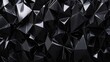 © Ace64 Studio - 3d render abstract black crystal background faceted texture macro panorama wide panoramic polygonal wallpaper.