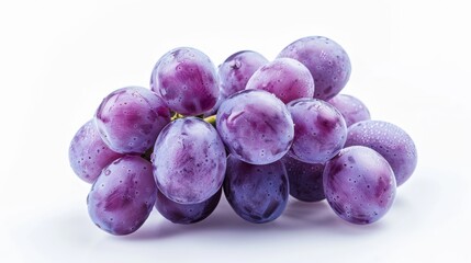 Poster - Purple grapes arranged artistically against a white background, showcasing their rich color
