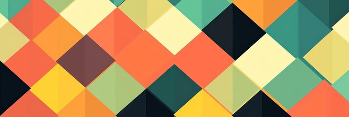 Poster - Vivid seamless geometric pattern background in colorful shades for dynamic web design