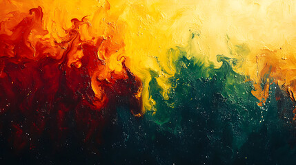 Wall Mural - Abstract grunge background with emphasis on reggae colors.