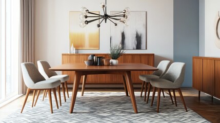 Canvas Print - Modern Dining Room Interior Design