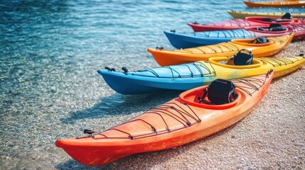 Kayak boat in tropical beach