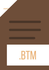 Wall Mural - BTM File extension icon minimal colro fill