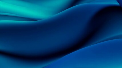 Poster - Abstract blue wave pattern flowing gently, creating a serene visual at dawn