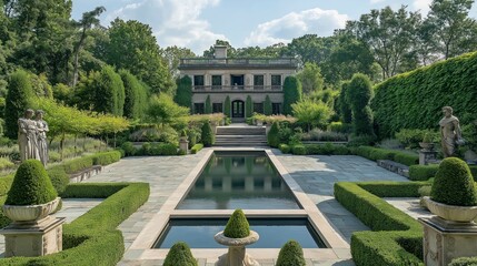 Poster - A classic exterior of a grand estate,