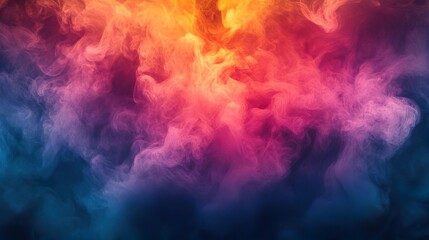 Wall Mural - Abstract smoke effects in vibrant colors for dramatic artistic visuals