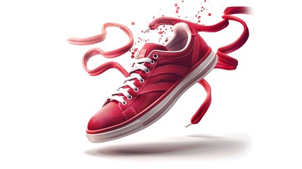 Wall Mural - running shoes isolated on white background. clipping path included in file.